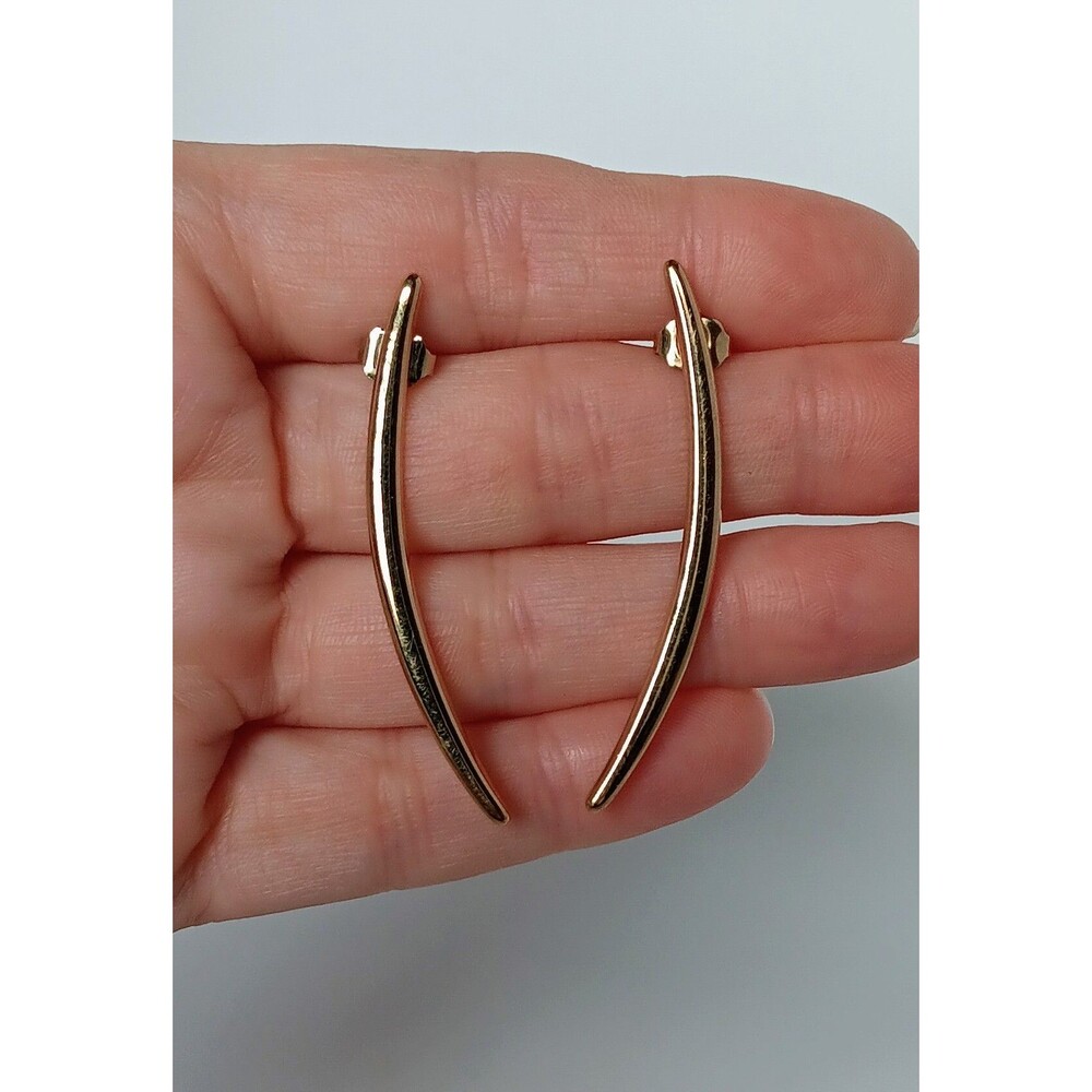 Vintage Avon 90's Curved Arc Earrings 2 in